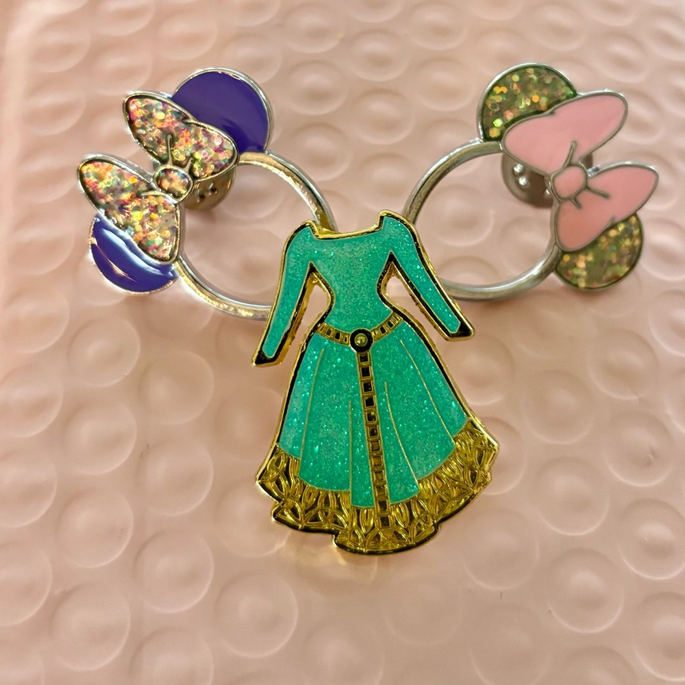 Loungefly Pin Bundle with Minnie Ears and Merida Dress